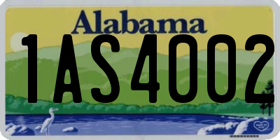 AL license plate 1AS4002