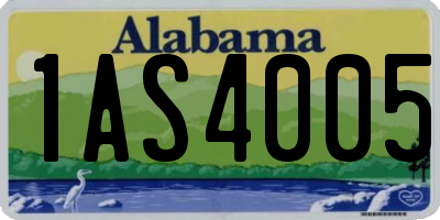 AL license plate 1AS4005