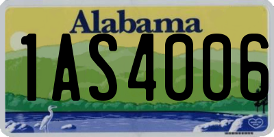 AL license plate 1AS4006