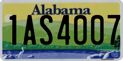 AL license plate 1AS4007