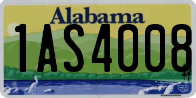 AL license plate 1AS4008