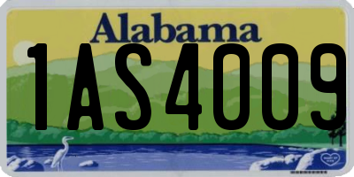 AL license plate 1AS4009