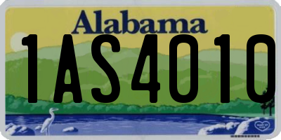 AL license plate 1AS4010