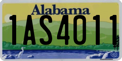 AL license plate 1AS4011