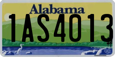 AL license plate 1AS4013