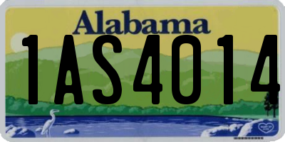 AL license plate 1AS4014