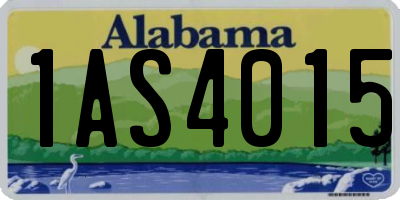 AL license plate 1AS4015