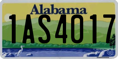 AL license plate 1AS4017