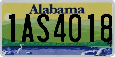 AL license plate 1AS4018