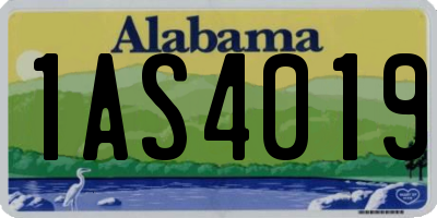 AL license plate 1AS4019