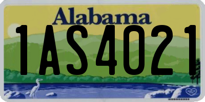 AL license plate 1AS4021
