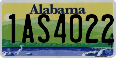 AL license plate 1AS4022