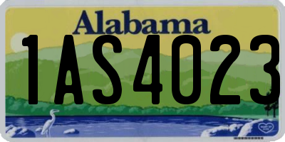 AL license plate 1AS4023