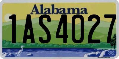 AL license plate 1AS4027