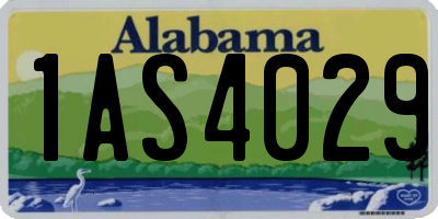AL license plate 1AS4029
