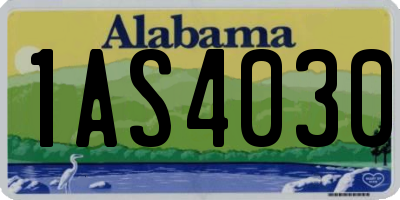 AL license plate 1AS4030