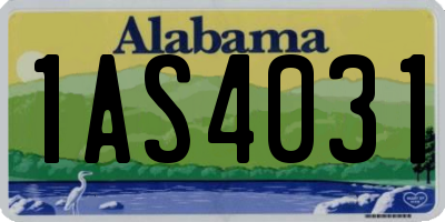 AL license plate 1AS4031