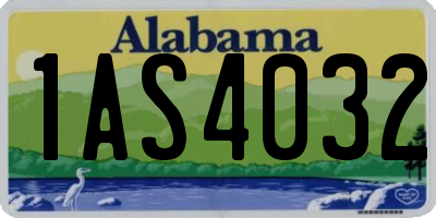 AL license plate 1AS4032