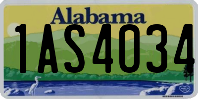 AL license plate 1AS4034