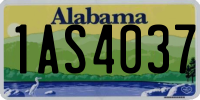 AL license plate 1AS4037