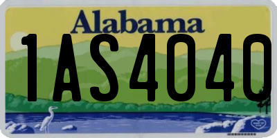 AL license plate 1AS4040