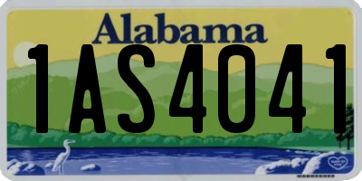 AL license plate 1AS4041