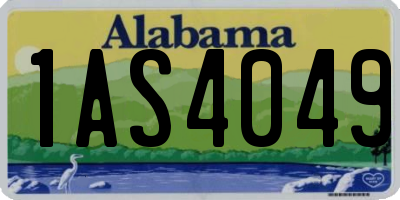 AL license plate 1AS4049