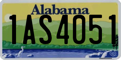 AL license plate 1AS4051