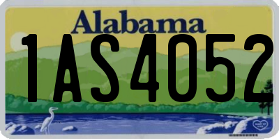 AL license plate 1AS4052