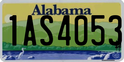AL license plate 1AS4053