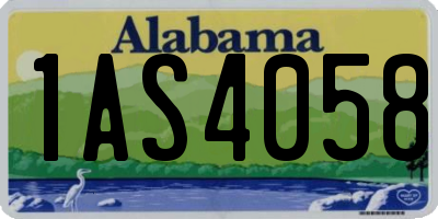 AL license plate 1AS4058