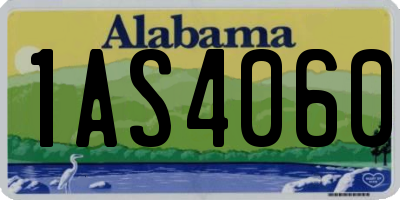AL license plate 1AS4060
