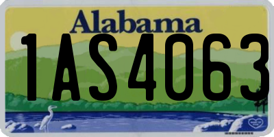 AL license plate 1AS4063