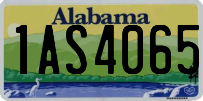 AL license plate 1AS4065