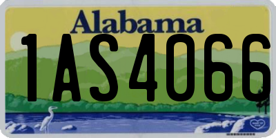 AL license plate 1AS4066
