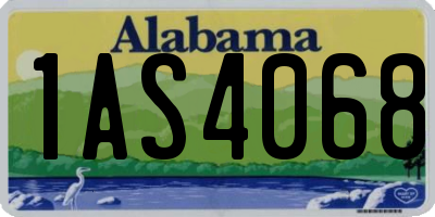 AL license plate 1AS4068