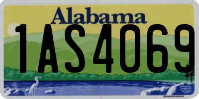 AL license plate 1AS4069