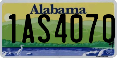 AL license plate 1AS4070