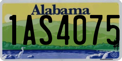 AL license plate 1AS4075