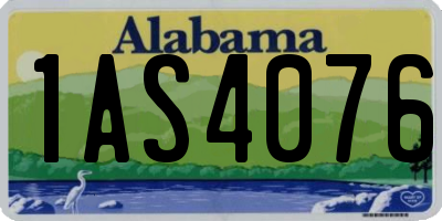 AL license plate 1AS4076