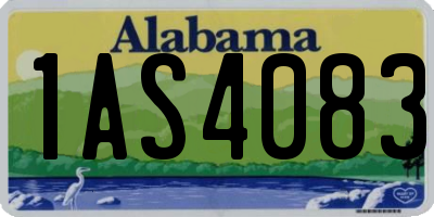 AL license plate 1AS4083