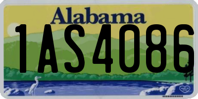 AL license plate 1AS4086