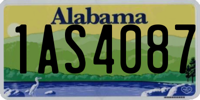 AL license plate 1AS4087