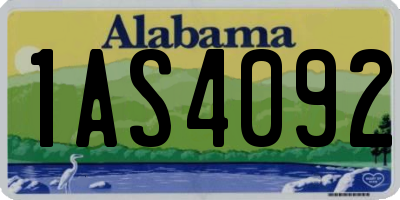 AL license plate 1AS4092