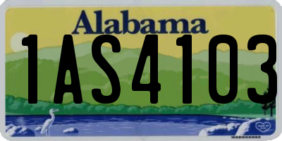 AL license plate 1AS4103