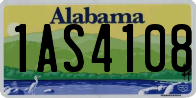 AL license plate 1AS4108