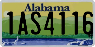AL license plate 1AS4116