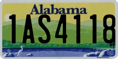 AL license plate 1AS4118