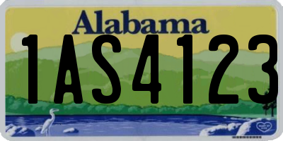AL license plate 1AS4123