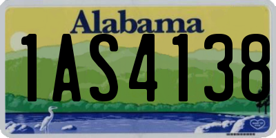 AL license plate 1AS4138